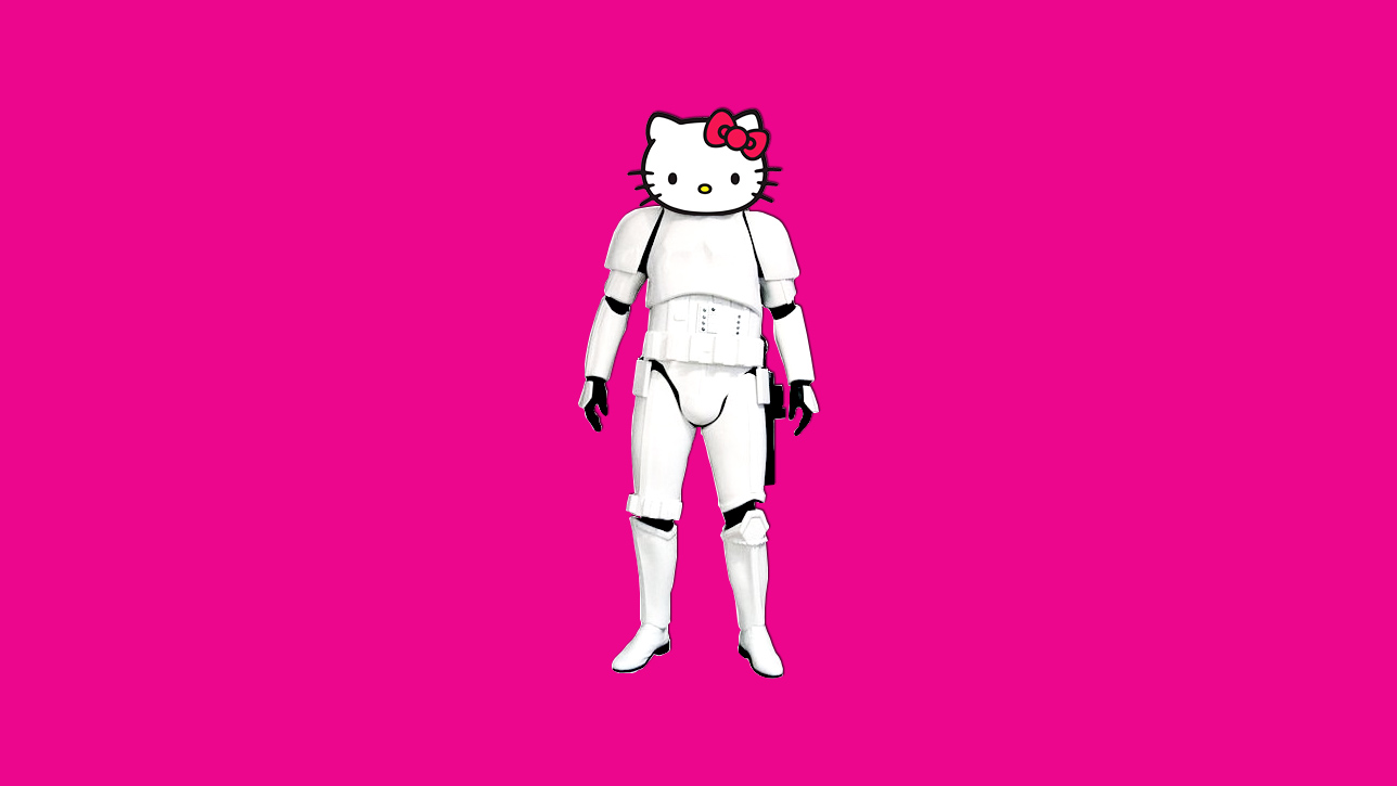 Wallpaper Hello Kitty Stormtrooper Single